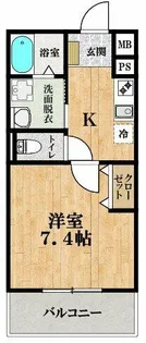 EXハイツ柏原【303号室】の間取り