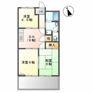 サンハイツ大山【1階】の間取り