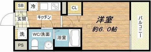 プレサンス松屋町グレース【10階】の間取り