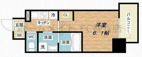 エスリード福島レジデンス【4階】の間取り