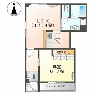シャルム ガーデン【1階】の間取り