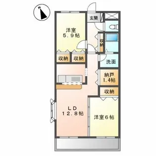 エスポアシャトレーン・コジマ【2階】の間取り