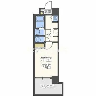 グラマシー心斎橋東【8階】の間取り
