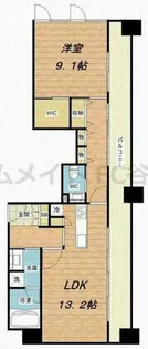 アーバネックス淀屋橋【14階】の間取り