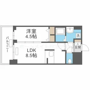 プレサンスOSAKA DOMECITYワンダー【12階】の間取り