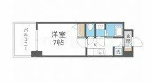グラマシー心斎橋東【1111号室】の間取り