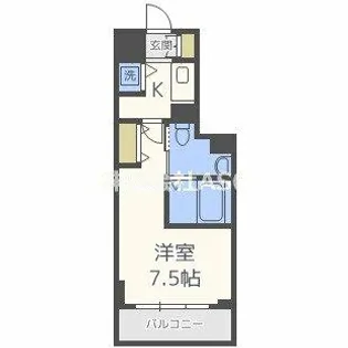 グランルージュ中之島南【12階】の間取り