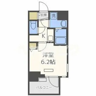 プレサンス玉造駅前ルージュ【705号室】の間取り