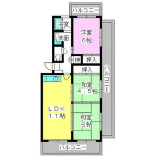 福岡県福岡市博多区月隈3丁目【マンション】の間取り