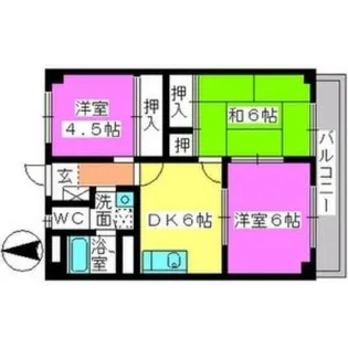 福岡県福岡市南区中尾3丁目【マンション】の間取り