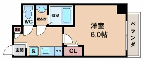 Le-Bear天王寺東【4階】の間取り