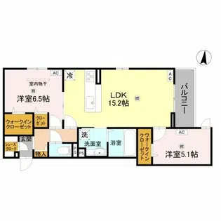 ドゥジエム高石【3階】の間取り