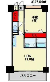 GRAVIS【9階】の間取り