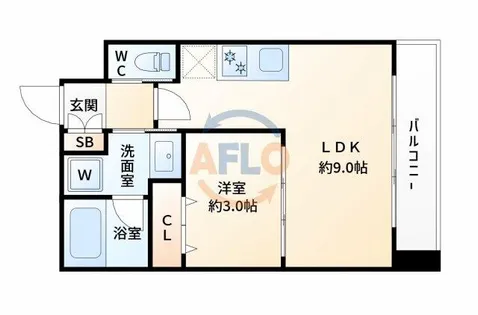 アーバンフラッツ西中島【5階】の間取り