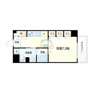 セントアミー東三国【9階】の間取り