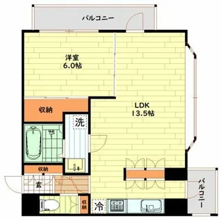メロディハイム野田阪神【3階】の間取り