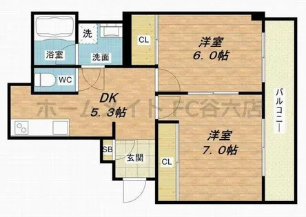 森ノ宮光栄マンション【6階】の間取り