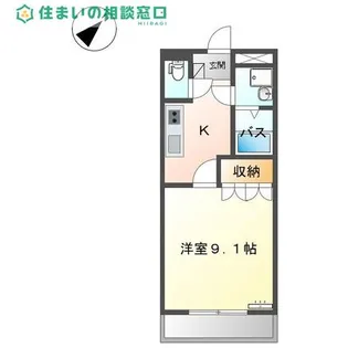 愛知県岡崎市坂左右町字堤上【アパート】の間取り