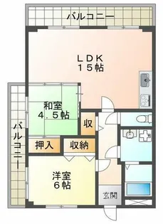サンライズ垂水【6階】の間取り