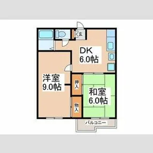 サニーハイツ【2階】の間取り