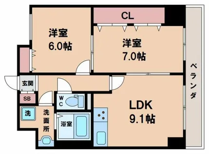 グランデュール林寺【5階】の間取り