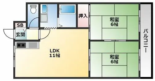 メゾンカタケ【4階】の間取り