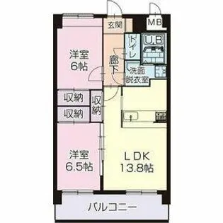 アビタシオン春日【5階】の間取り