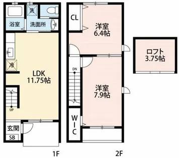 愛知県岡崎市門前町【タウンハウス】の間取り