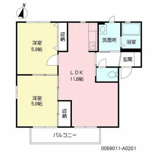 エスペランスONO【2階】の間取り