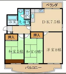 メモリアルハイツ【3階】の間取り