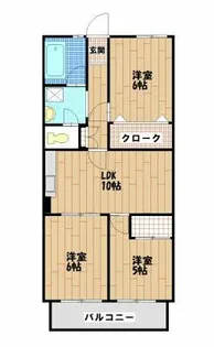 三愛荒江マンション【2階】の間取り