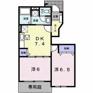 アメニティー神野【101号室】の間取り