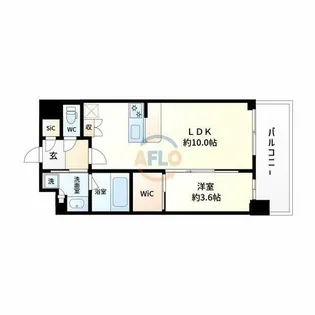 コンフォリア新大阪宮原Q【13階】の間取り