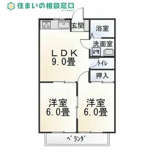 愛知県岡崎市大和町字宮地【アパート】の間取り