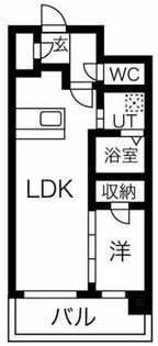 レジュールアッシュ塚本レジデンス【10階】の間取り