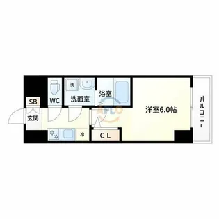 エスリード新大阪ザ・プレミアWEST【12階】の間取り