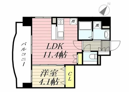 1LDKの間取り画像