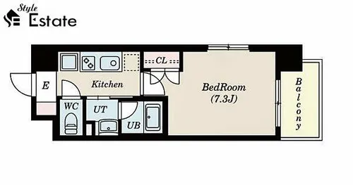 レーベスト平安【4階】の間取り