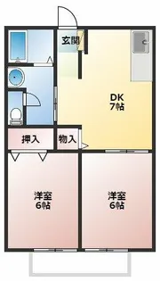 グリーンステージ藤沢 Ⅱ【103号室】の間取り