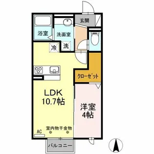 メゾン ラ・ヴェリテ B【2階】の間取り