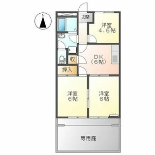 ハイコーポサードタウン【103号室】の間取り