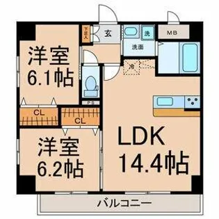 axis meisei【9階】の間取り