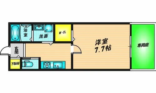 エムズコート吉田【1階】の間取り
