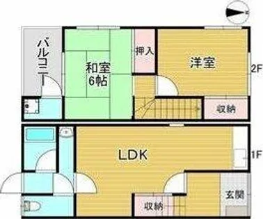 大阪府大阪市東成区大今里3丁目【一戸建】の間取り