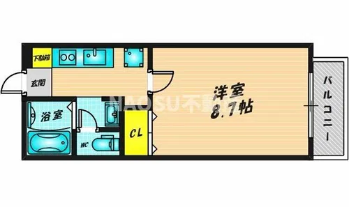 Grand Chariot B【103号室】の間取り
