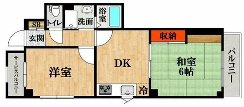 K’s court真法院【5階】の間取り