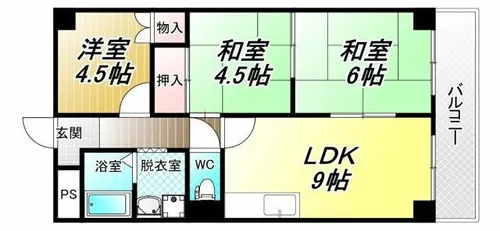 ウエストヒル【4階】の間取り