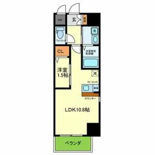 ONLYONE布施【4階】の間取り