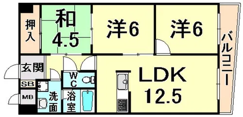 グランメゾン【3階】の間取り