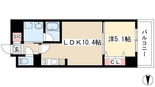 グランルクレ新栄ウエスト【3階】の間取り